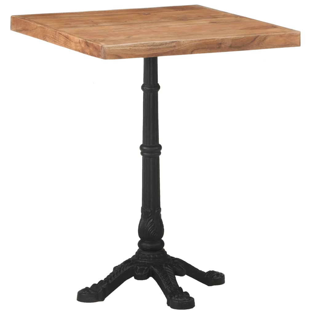Solid Acacia Wood Bistro Table 60x60x76 cm - Compact & Stylish!