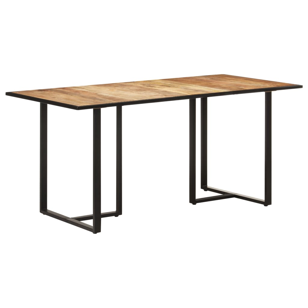 Elegant 160 cm Dining Table in Rustic Mango Wood Finish