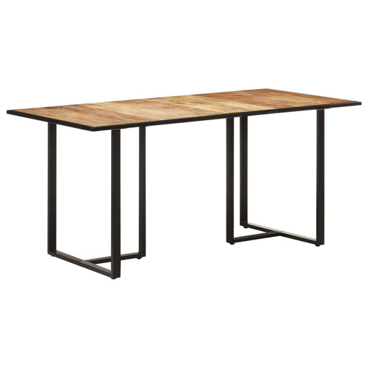 Elegant 160 cm Dining Table in Rustic Mango Wood Finish