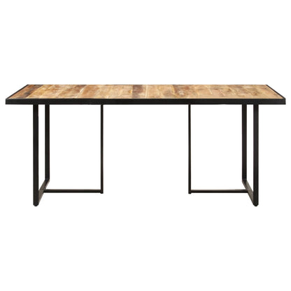 Elegant 160 cm Dining Table in Rustic Mango Wood Finish