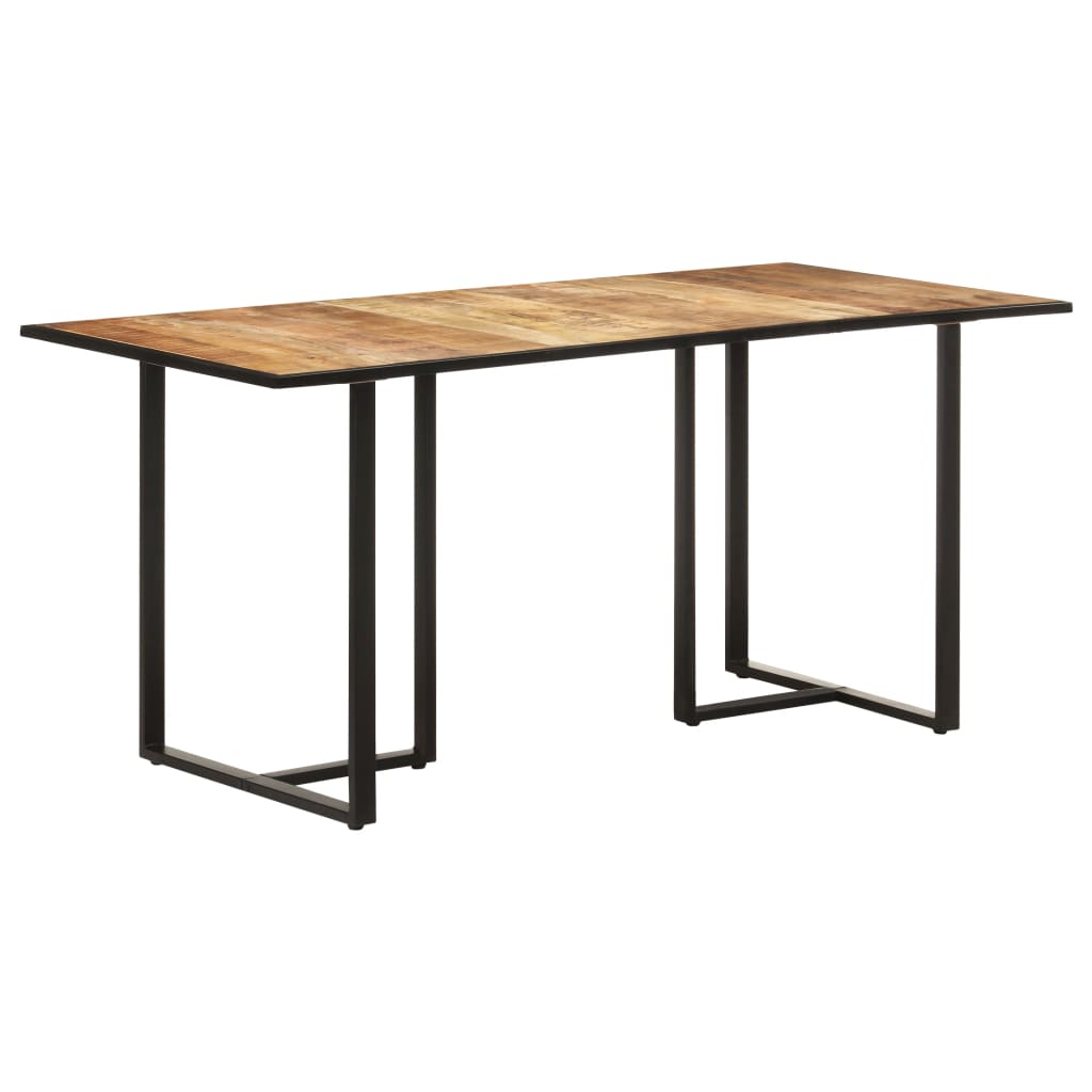 Elegant 160 cm Dining Table in Rustic Mango Wood Finish