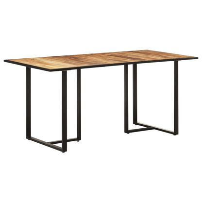 Elegant 160 cm Dining Table in Rustic Mango Wood Finish
