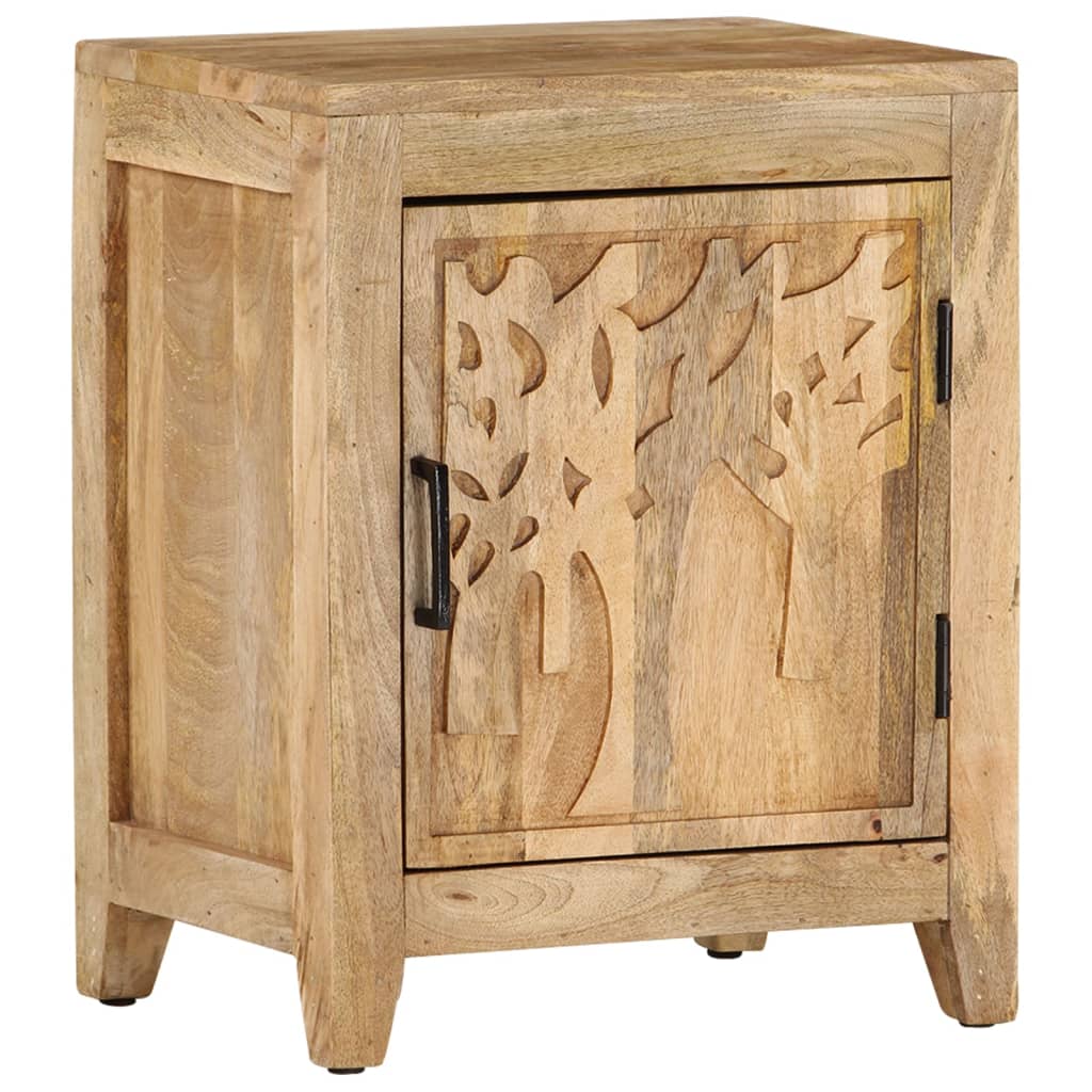 Compact Bedside Cabinet Solid Mango Wood 40x30x50 cm