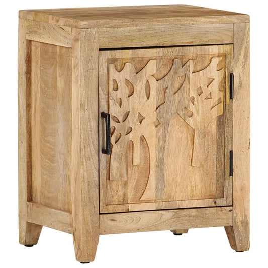 Compact Bedside Cabinet Solid Mango Wood 40x30x50 cm