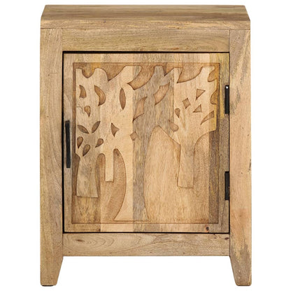 Compact Bedside Cabinet Solid Mango Wood 40x30x50 cm