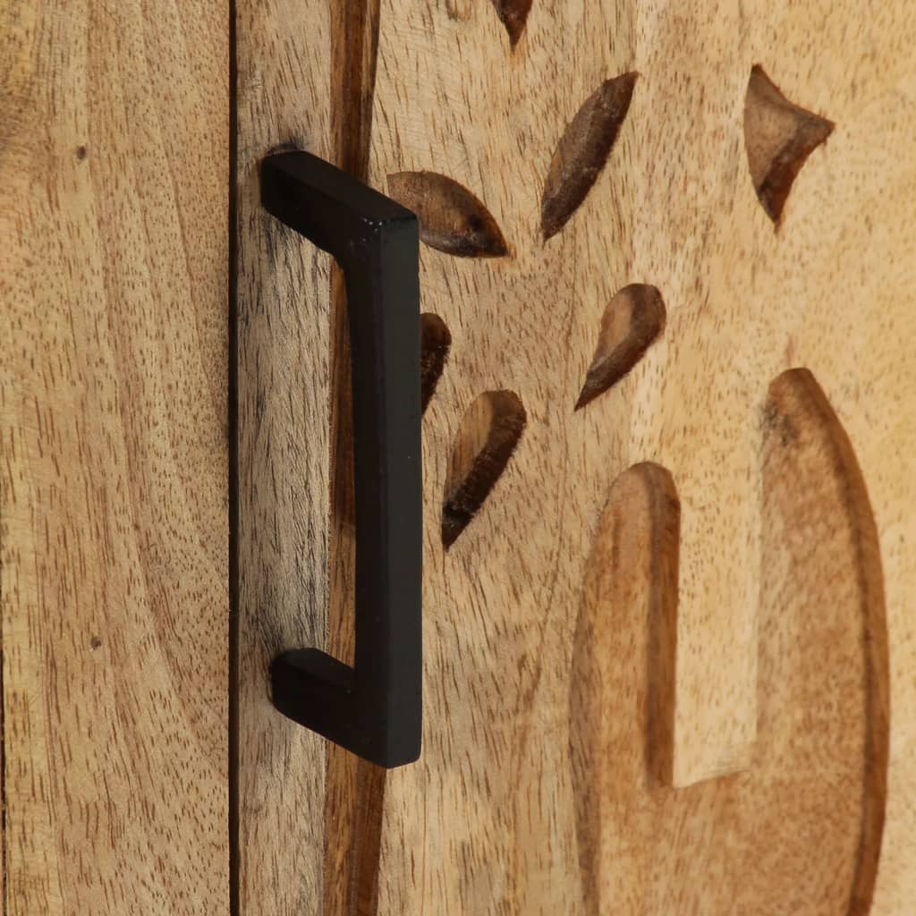 Compact Bedside Cabinet Solid Mango Wood 40x30x50 cm