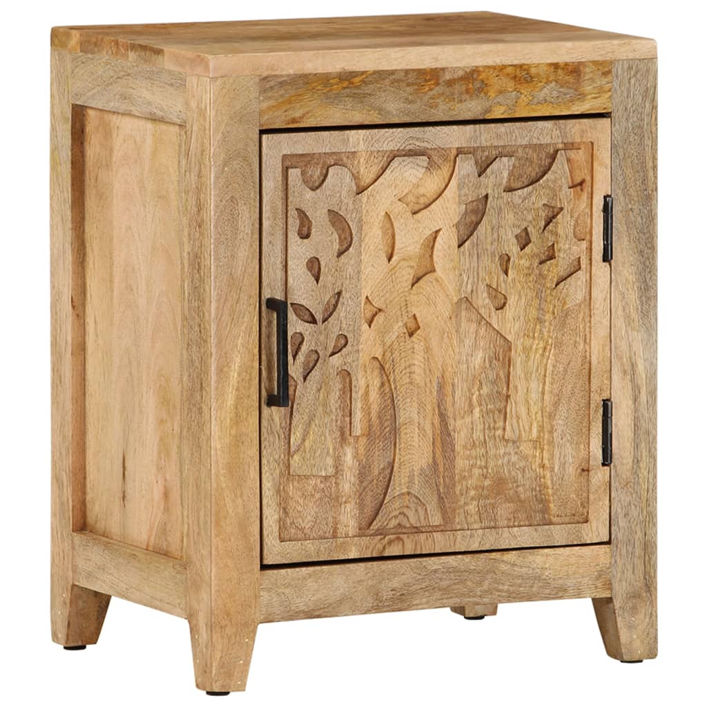 Compact Bedside Cabinet Solid Mango Wood 40x30x50 cm