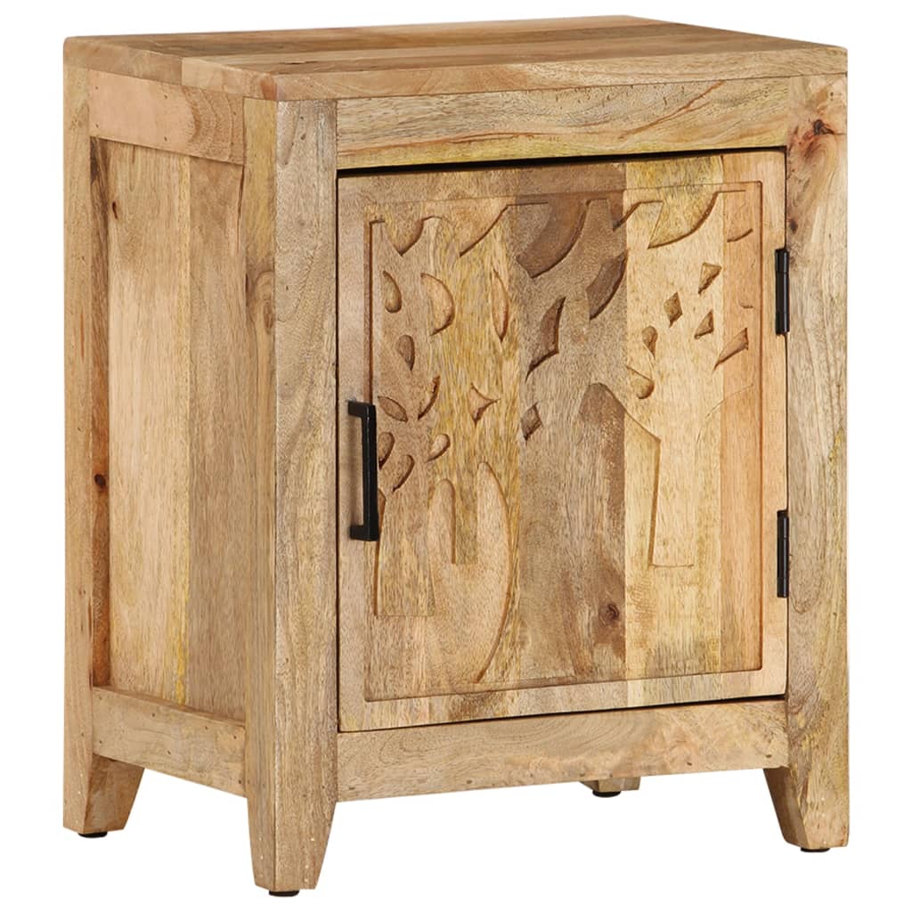 Compact Bedside Cabinet Solid Mango Wood 40x30x50 cm