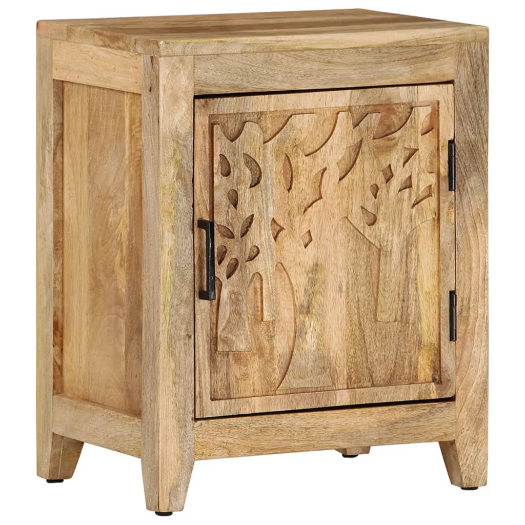 Compact Bedside Cabinet Solid Mango Wood 40x30x50 cm