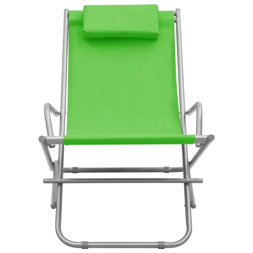 Set of 2 Green Steel Rocking Chairs - Stylish & Durable Design