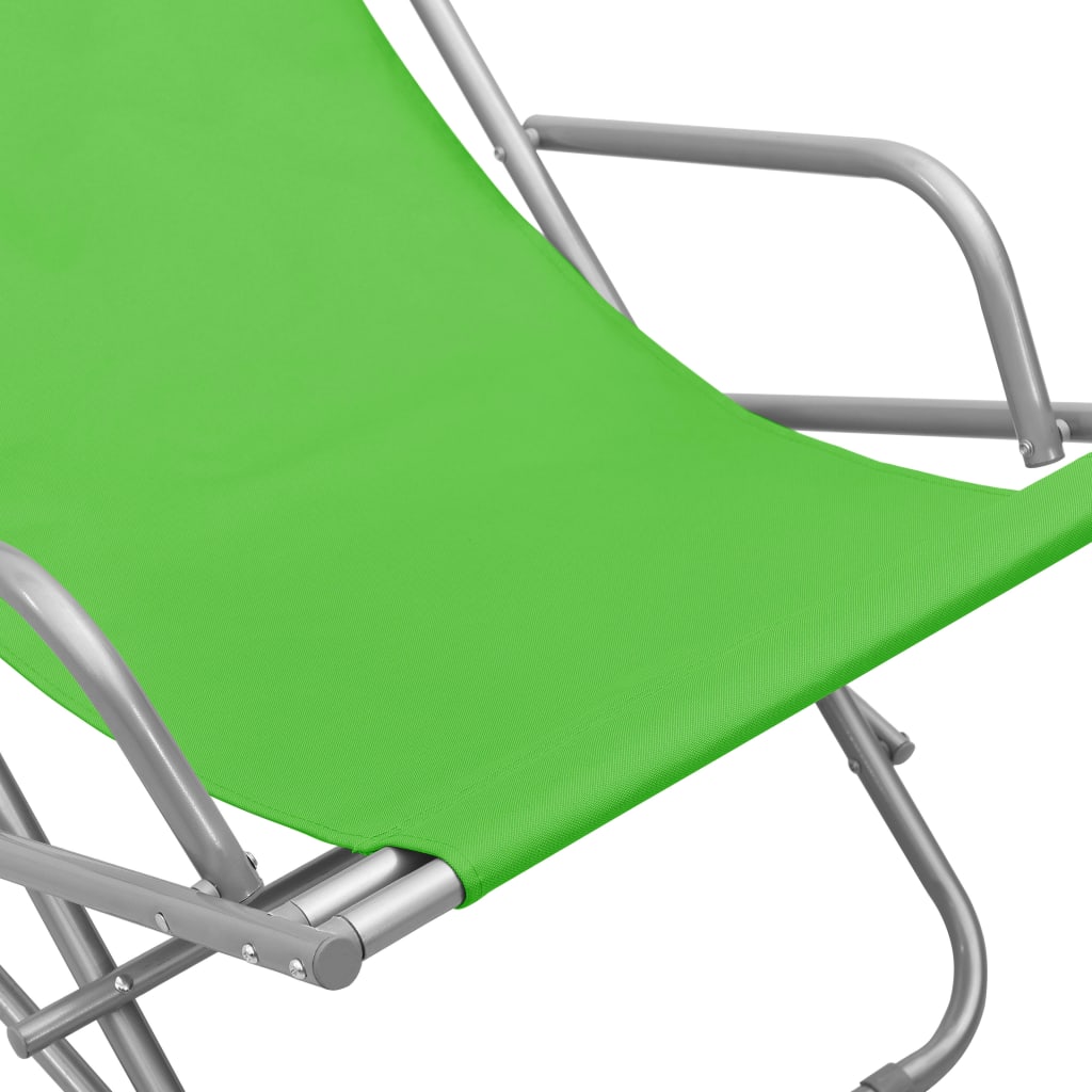 Set of 2 Green Steel Rocking Chairs - Stylish & Durable Design