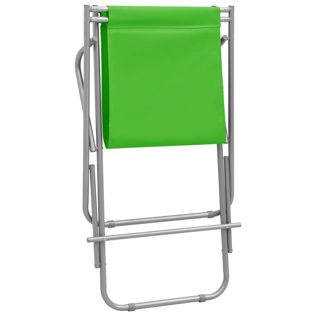 Set of 2 Green Steel Rocking Chairs - Stylish & Durable Design