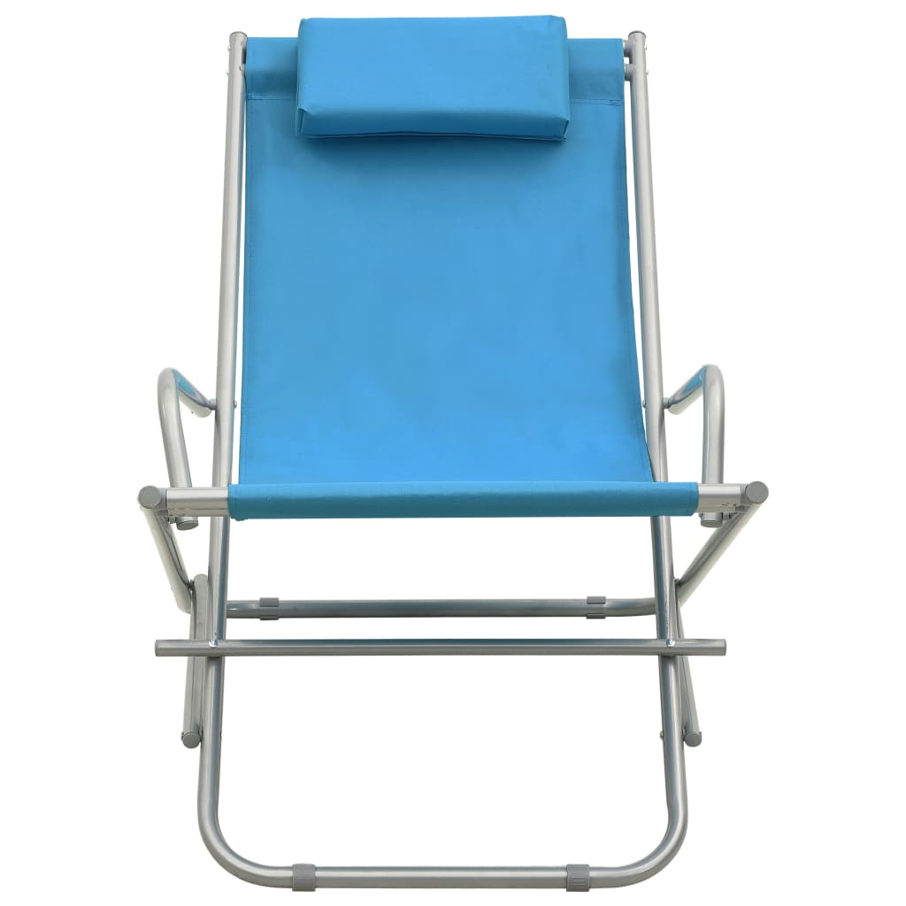 Steel Blue Rocking Chairs Set - 2 PCS, Cozy & Stylish Seating