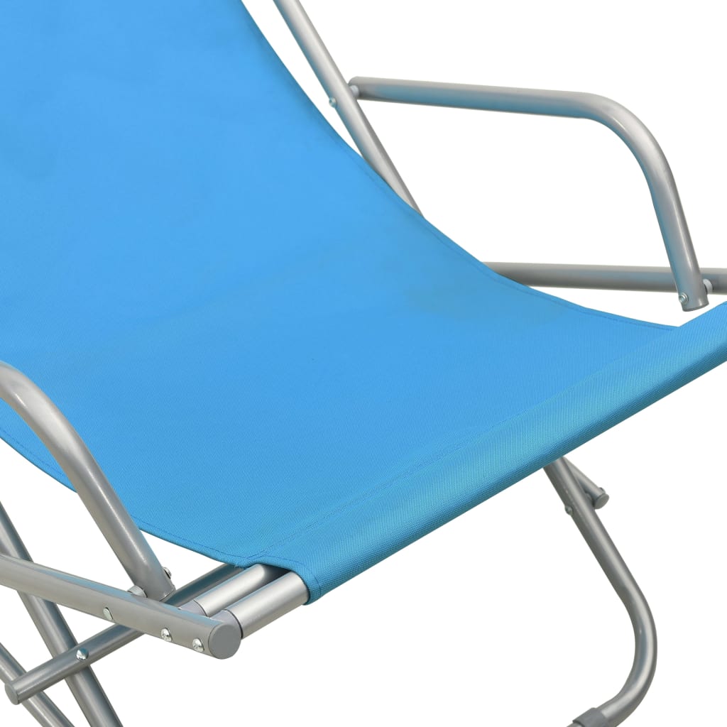 Steel Blue Rocking Chairs Set - 2 PCS, Cozy & Stylish Seating