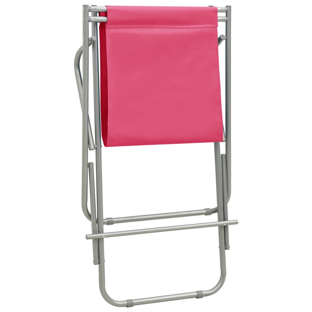 Pink Steel Rocking Chairs, 2-Piece Set - Stylish & Durable Seating