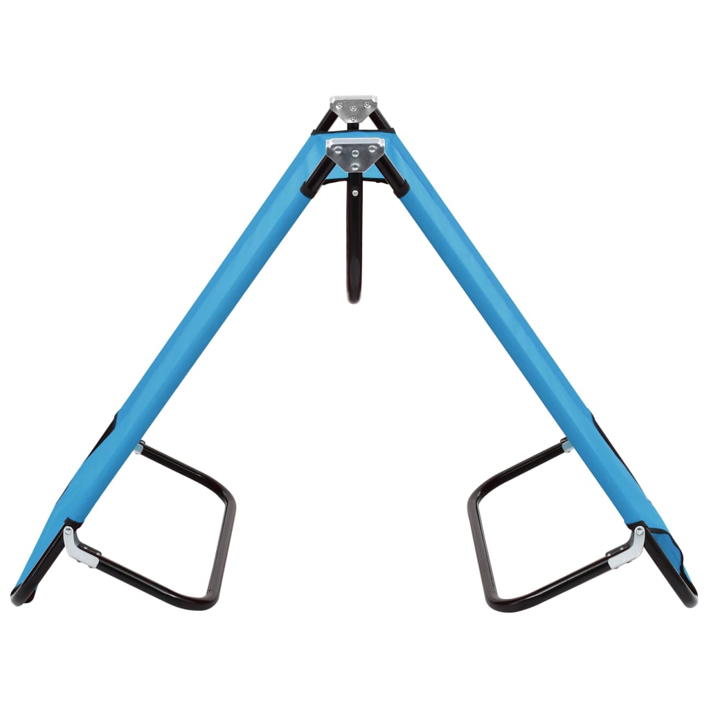 Turquoise Blue Steel Folding Sun Lounger - Relax in Style