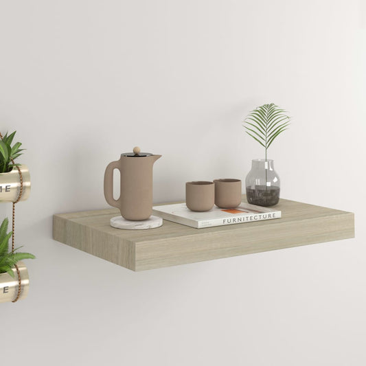 Oak Floating Wall Shelf 40x23x3.8 cm - Durable MDF Design