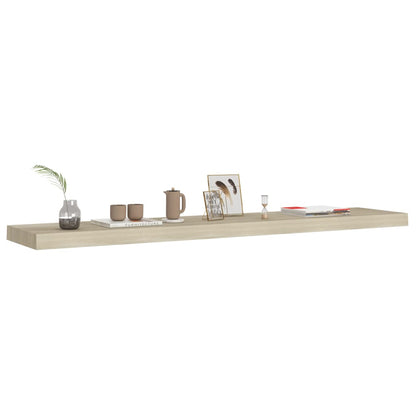 Oak Floating Wall Shelf 120x23.5x3.8 cm MDF - Stylish & Durable