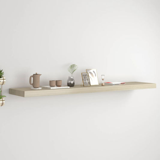 Oak Floating Wall Shelf 120x23.5x3.8 cm MDF - Stylish & Durable