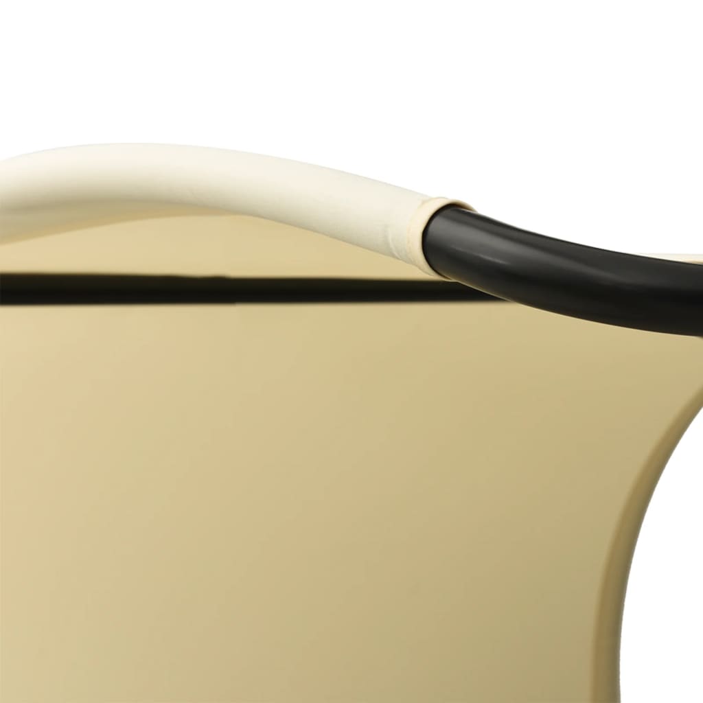 Luxury Double Sun Lounger with Canopy in Cream Textilene
