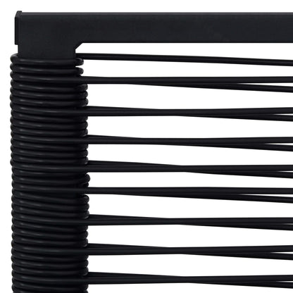 Sleek Black PVC Rattan Garden Chairs Set of 2 - Durable & Stylish