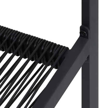 Sleek Black PVC Rattan Garden Chairs Set of 2 - Durable & Stylish