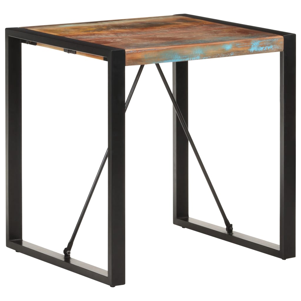 Eco-Friendly 70x70x75 cm Dining Table - Solid Reclaimed Wood