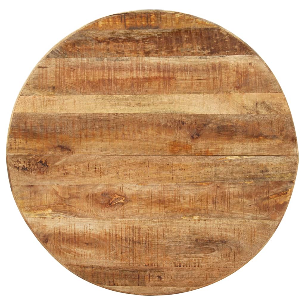 Round Dining Table in Rustic Mango Wood, 100x100x75 cm