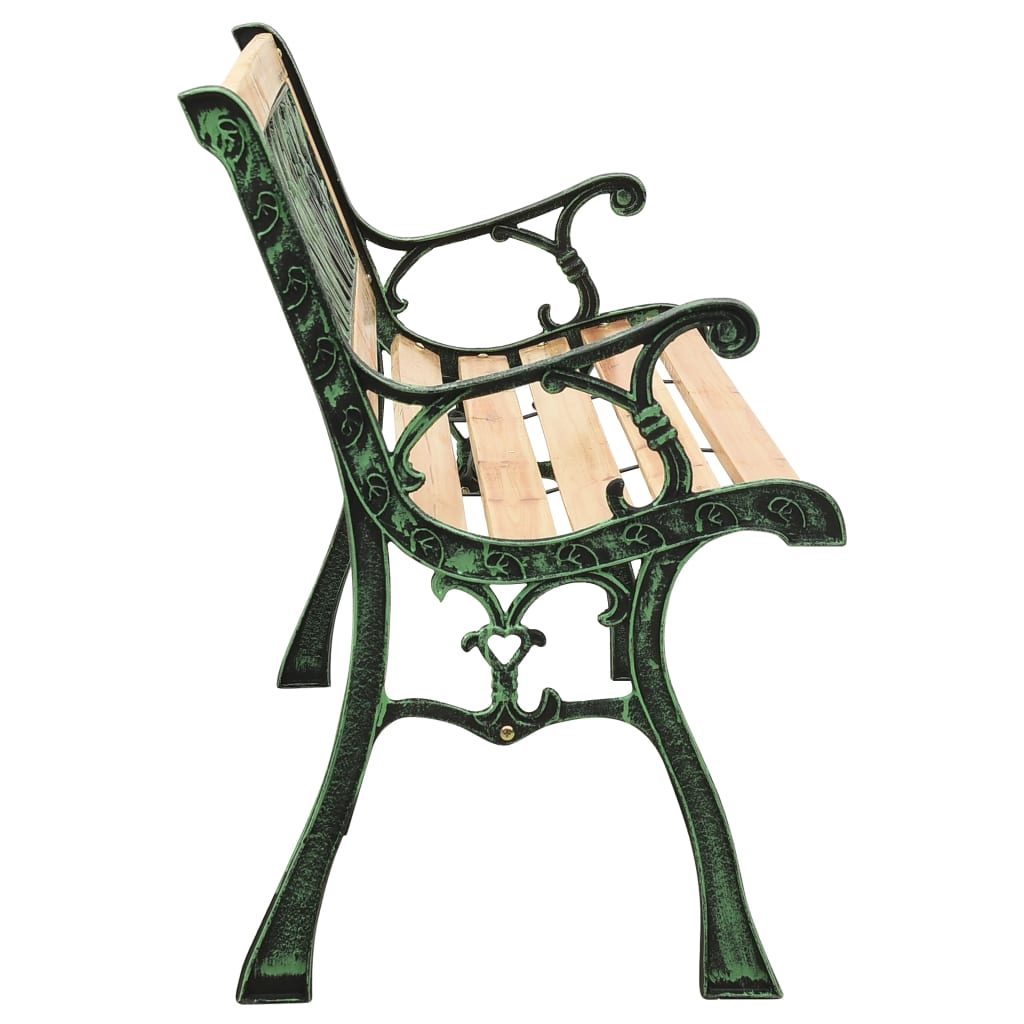 Sturdy 122cm Garden Bench - Cast Iron & Solid Firwood Design