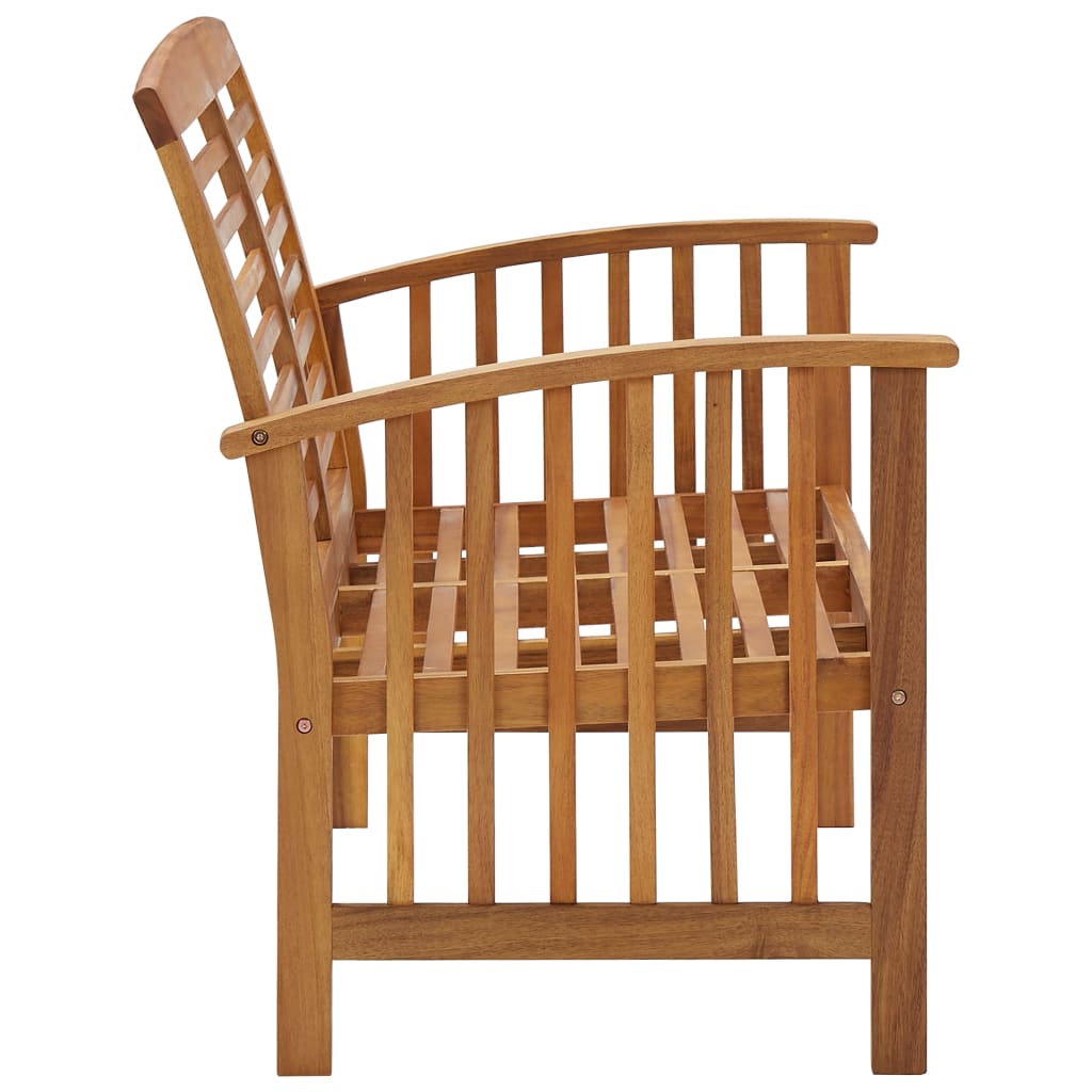 Solid Acacia Wood Garden Bench - 119 cm, Durable Outdoor Seating