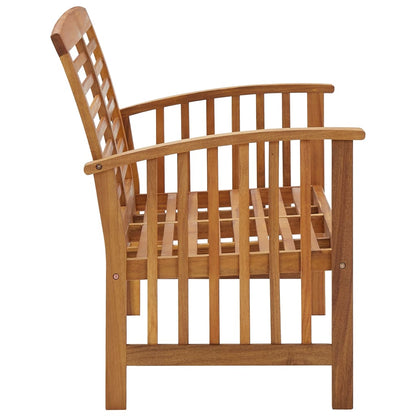 Solid Acacia Wood Garden Bench - 119 cm, Durable Outdoor Seating