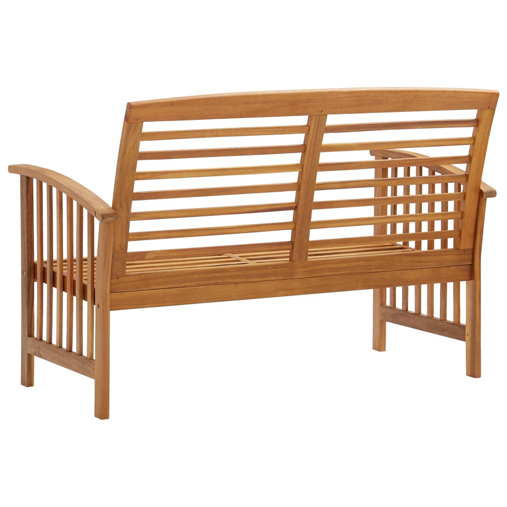 Solid Acacia Wood Garden Bench - 119 cm, Durable Outdoor Seating