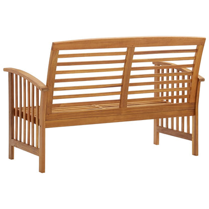 Solid Acacia Wood Garden Bench - 119 cm, Durable Outdoor Seating