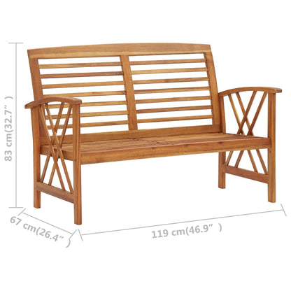 2 Piece Garden Lounge Set Solid Acacia Wood