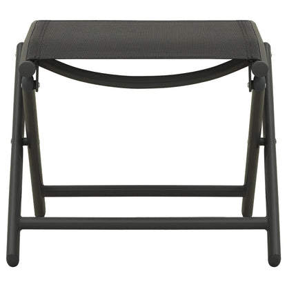 3 Piece Garden Lounge Set Textilene and Aluminium Black