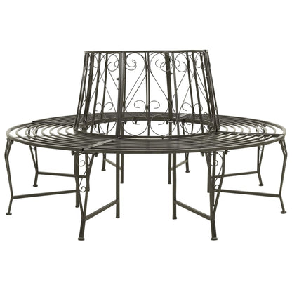 Garden Tree Bench 160 cm Steel
