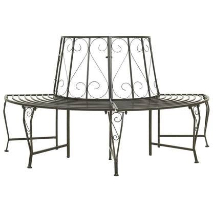 Steel Garden Half Round Tree Bench, 160 cm - Elegant & Durable