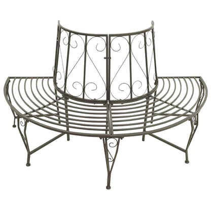 Steel Garden Half Round Tree Bench, 160 cm - Elegant & Durable