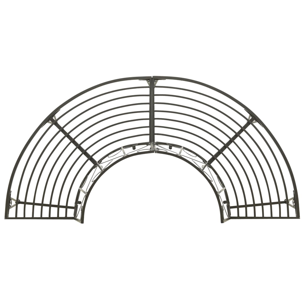 Steel Garden Half Round Tree Bench, 160 cm - Elegant & Durable