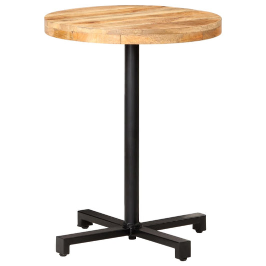 Round Bistro Table Ø60x75 cm - Rough Mango Wood Elegance