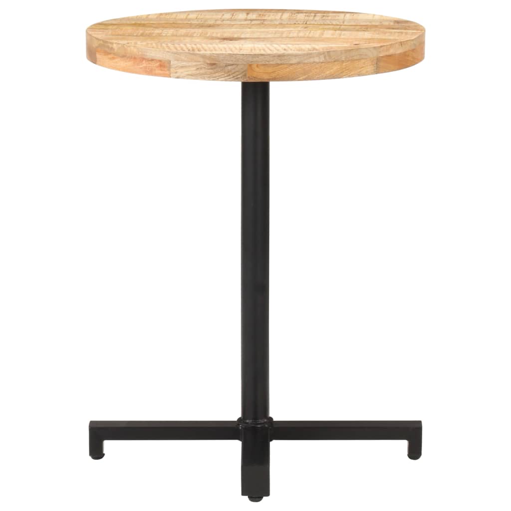 Round Bistro Table Ø60x75 cm - Rough Mango Wood Elegance
