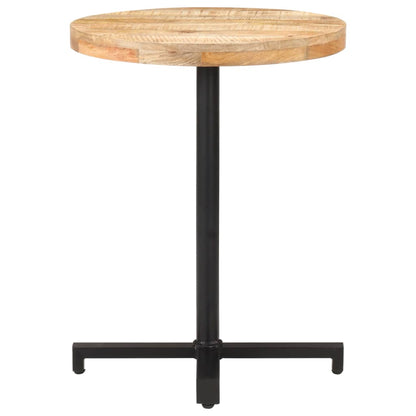 Round Bistro Table Ø60x75 cm - Rough Mango Wood Elegance