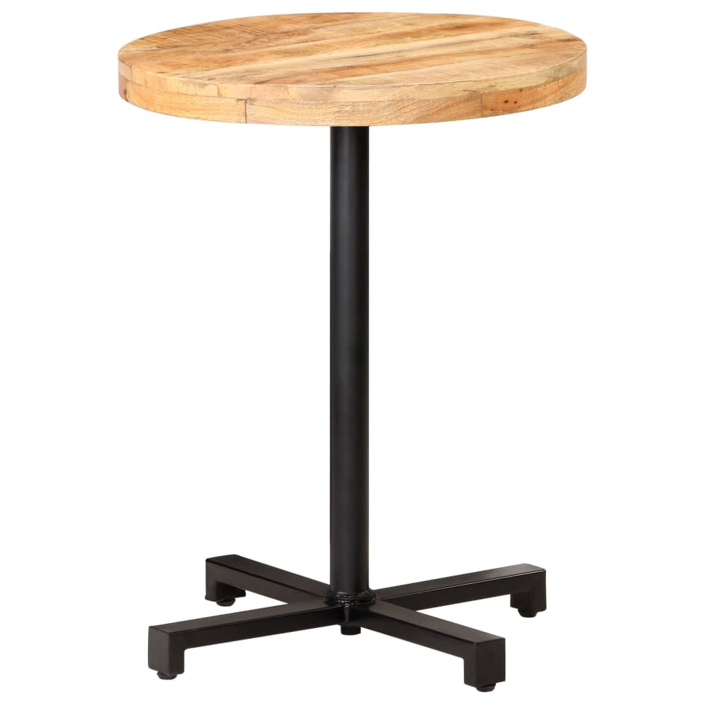 Round Bistro Table Ø60x75 cm - Rough Mango Wood Elegance