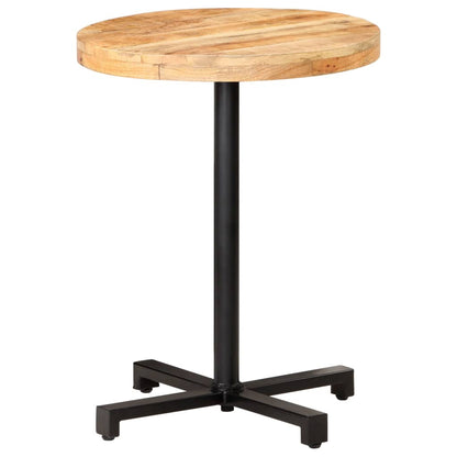 Round Bistro Table Ø60x75 cm - Rough Mango Wood Elegance