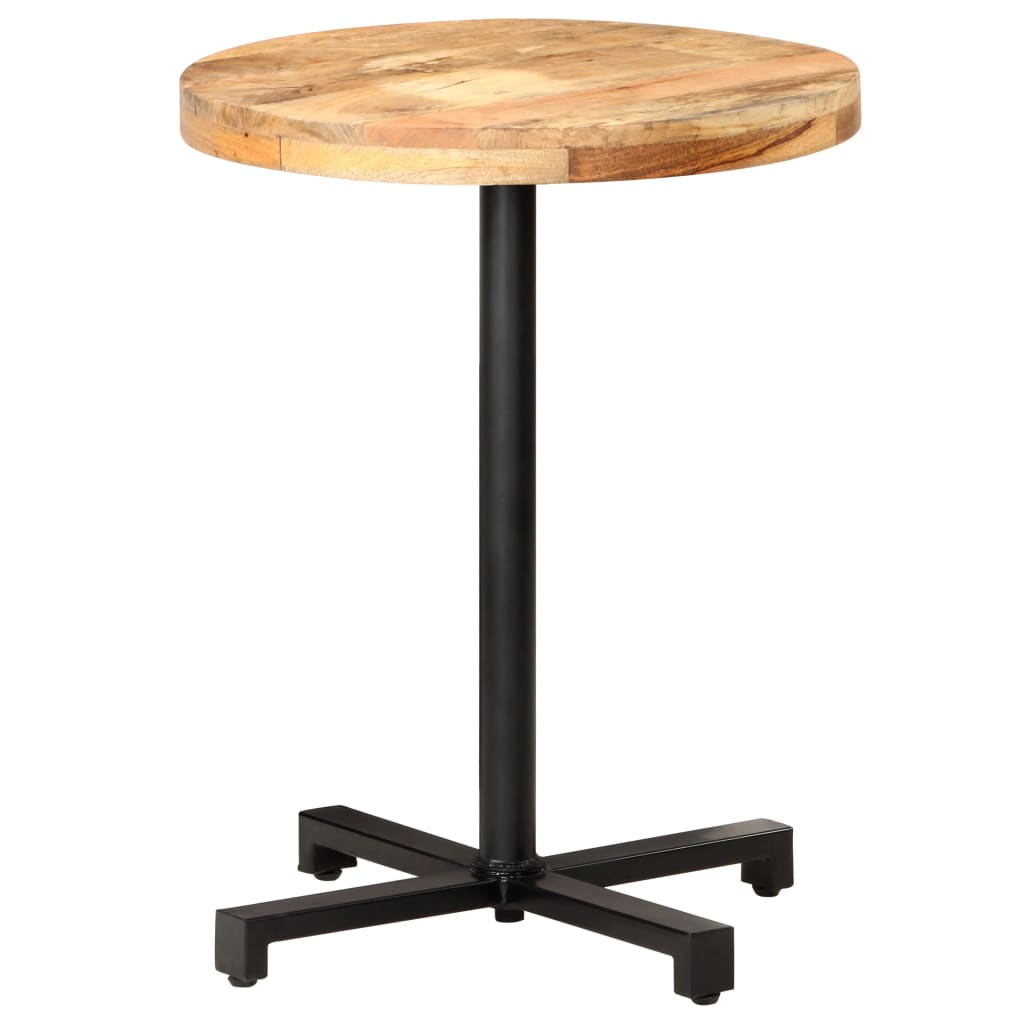 Round Bistro Table Ø60x75 cm - Rough Mango Wood Elegance