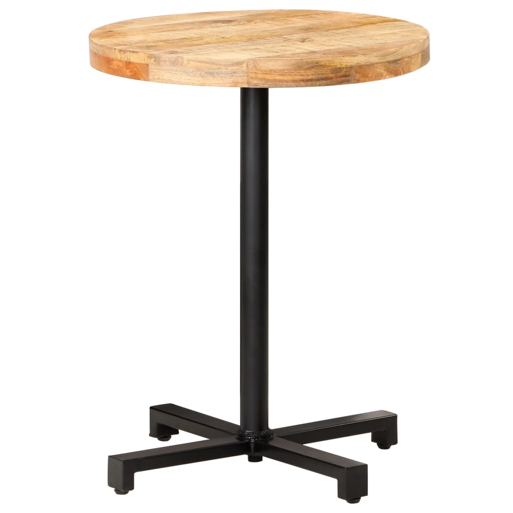Round Bistro Table Ø60x75 cm - Rough Mango Wood Elegance