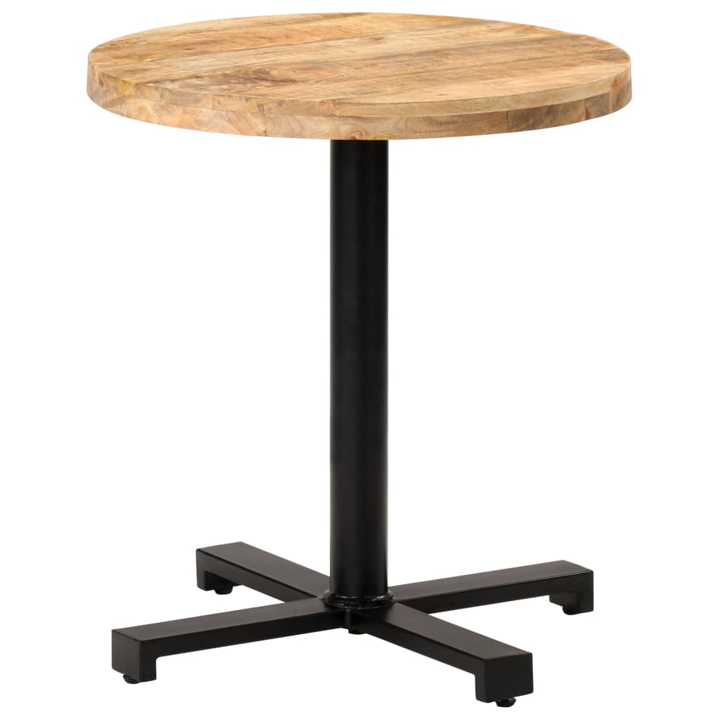 Round Bistro Table Ø70x75 cm - Rustic Mango Wood Design