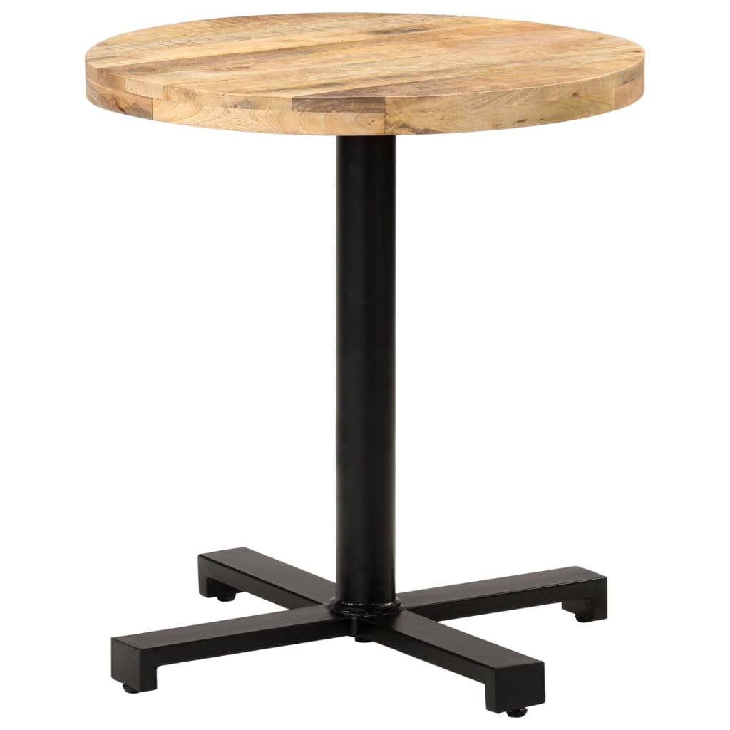 Round Bistro Table Ø70x75 cm - Rustic Mango Wood Design
