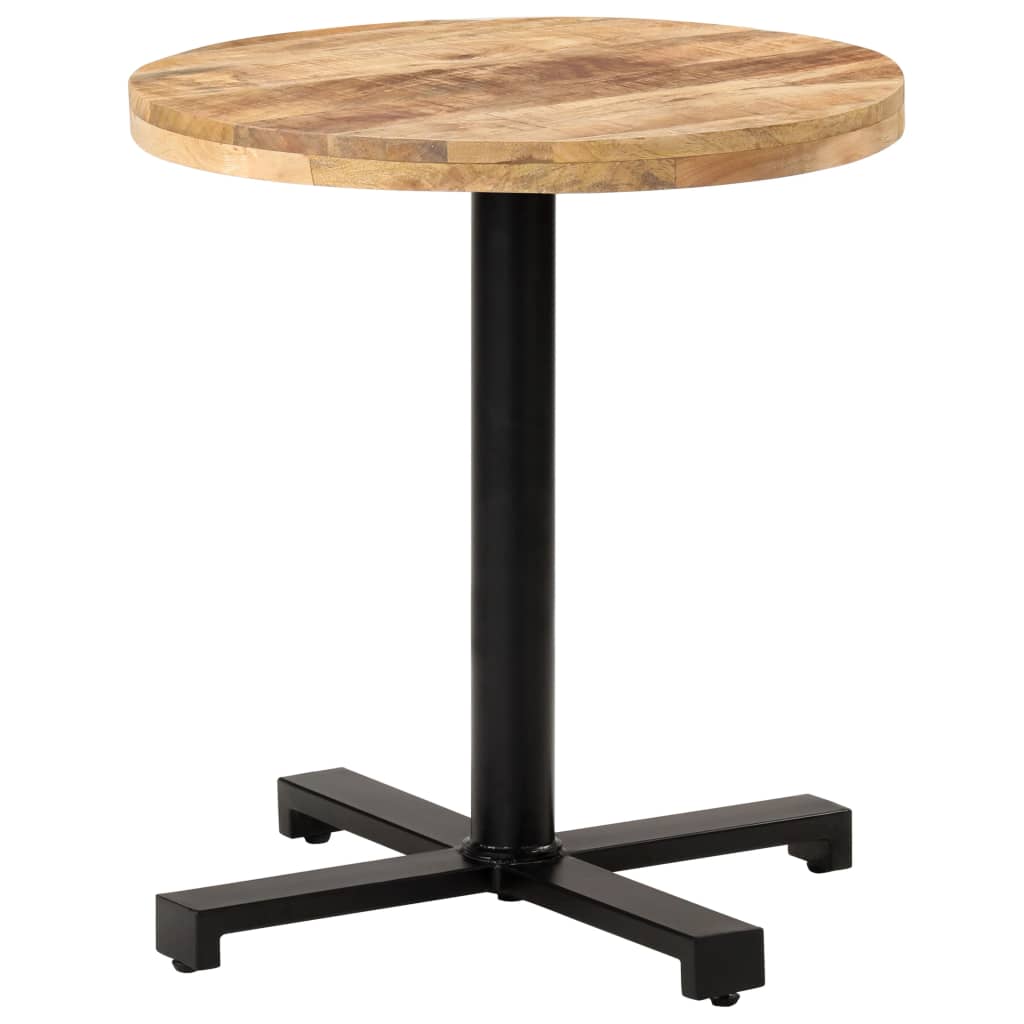 Round Bistro Table Ø70x75 cm - Rustic Mango Wood Design
