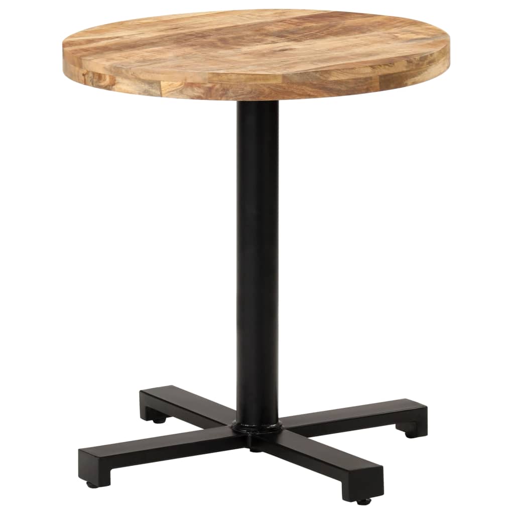 Round Bistro Table Ø70x75 cm - Rustic Mango Wood Design